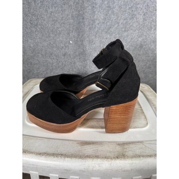 Mary Jane Black and Brown Heels - Picture 5 of 7